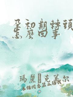 孕初期转头头晕怎么回事