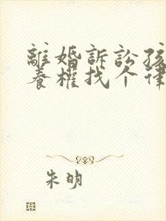 离婚诉讼孩子抚养权找个律师需要多少钱