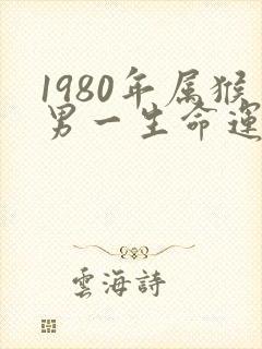 1980年属猴男一生命运如何