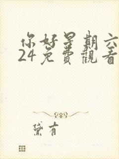 你好星期六2024免费观看完整版王俊凯