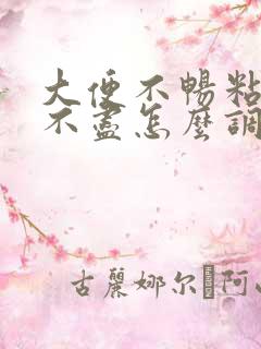 大便不畅粘腻拉不尽怎么调理