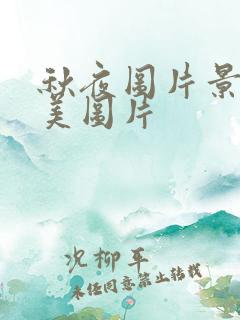 秋夜图片景色唯美图片