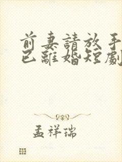 前妻请放手我们已离婚短剧全集免费在线观看