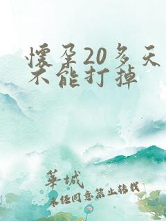 怀孕20多天能不能打掉