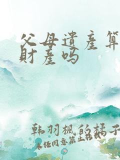 父母遗产算婚前财产吗