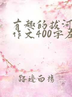 有趣的拔河比赛作文400字左右