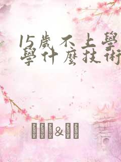 15岁不上学了学什么技术好