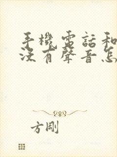 手机电话和微信没有声音怎么回事