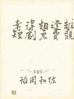 幸得相逢离婚时短剧免费观看