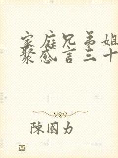 家庭兄弟姐妹相聚感言三十句