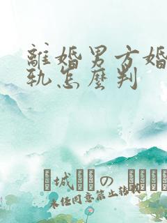 离婚男方婚内出轨怎么判