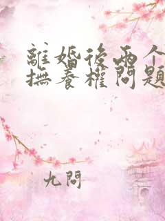 离婚后两个孩子抚养权问题