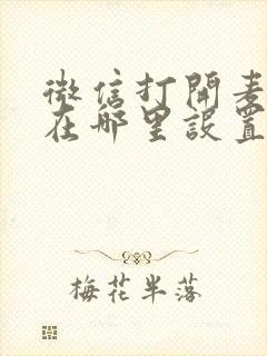 微信打开麦克风在哪里设置