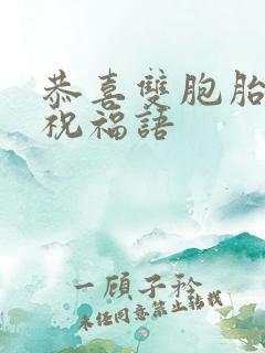 恭喜双胞胎女儿祝福语