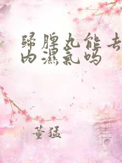 归脾丸能去除体内湿气吗