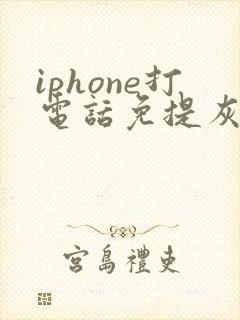 iphone打电话免提灰色 没有声音