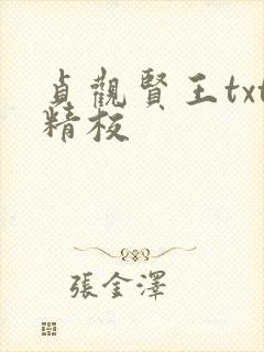 贞观贤王txt精校