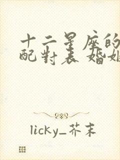 十二星座的最佳配对表 婚姻