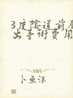 3度阴道前壁膨出手术费用