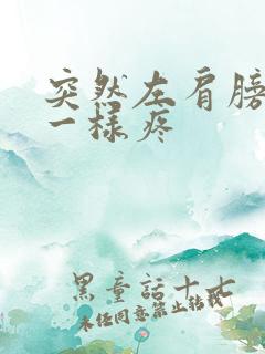 突然左肩膀针扎一样疼