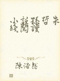 小说孙哲朱彦在线阅读