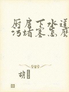 厨房下水道被油污堵塞怎么办