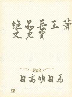 绝品兵王萧宇全文免费