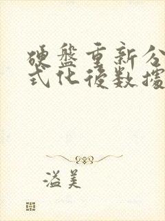 硬盘重新分区格式化后数据还能恢复吗