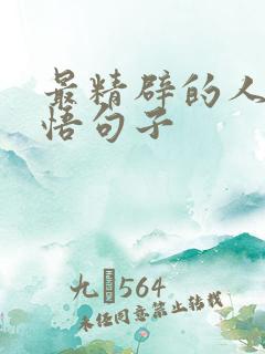 最精辟的人生感悟句子