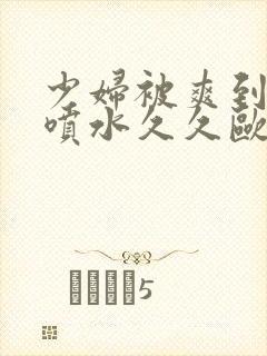 少妇被爽到高潮喷水久久欧美精品