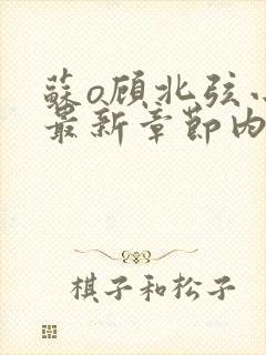 苏o顾北弦小说最新章节内容