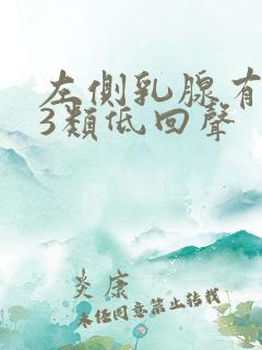 左侧乳腺有结节3类低回声