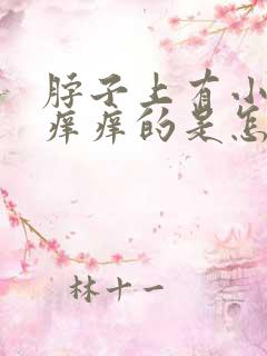 脖子上有小疙瘩痒痒的是怎么回事