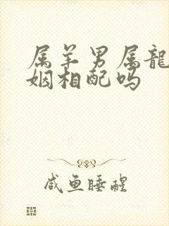 属羊男属龙女婚姻相配吗