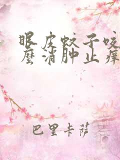 眼皮蚊子咬了怎么消肿止痒最快