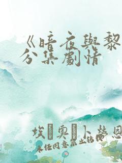 《暗夜与黎明》分集剧情