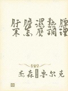 肝胆湿热脾胃虚寒怎么调理好