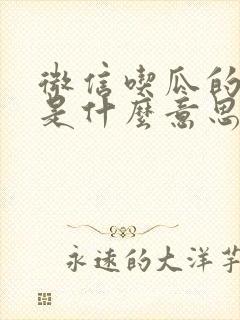 微信吃瓜的表情是什么意思