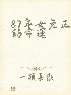 87年女兔正月的命运