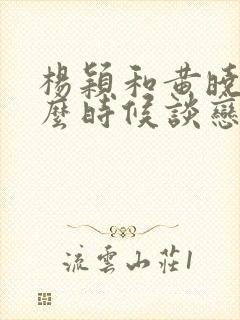 杨颖和黄晓明什么时候谈恋爱的