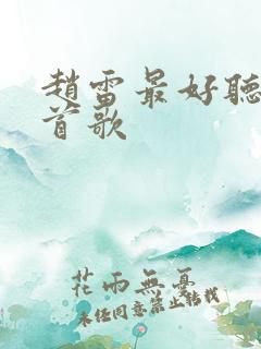 赵雷最好听的十首歌