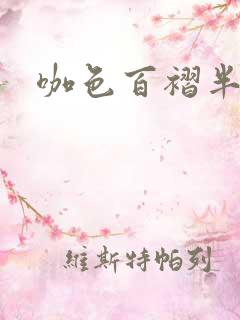 咖色百褶半身裙