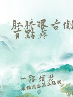 肚脐眼右侧按压有点疼