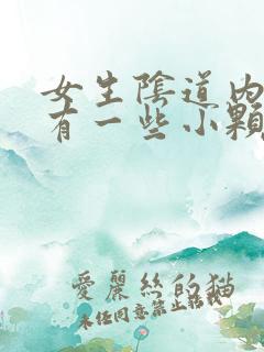 女生阴道内摸着有一些小颗粒