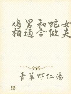 鸡男和蛇女的属相适合做夫妻吗