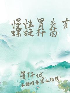 慢性胃炎有幽门螺旋杆菌