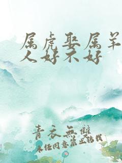 属虎娶属羊的女人好不好