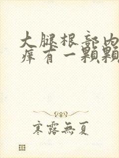 大腿根部内侧瘙痒有一颗颗红的