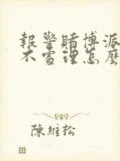 报警赌博派出所不处理怎么办