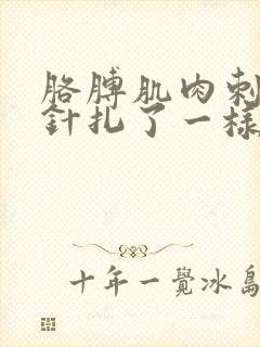 胳膊肌肉刺痛像针扎了一样